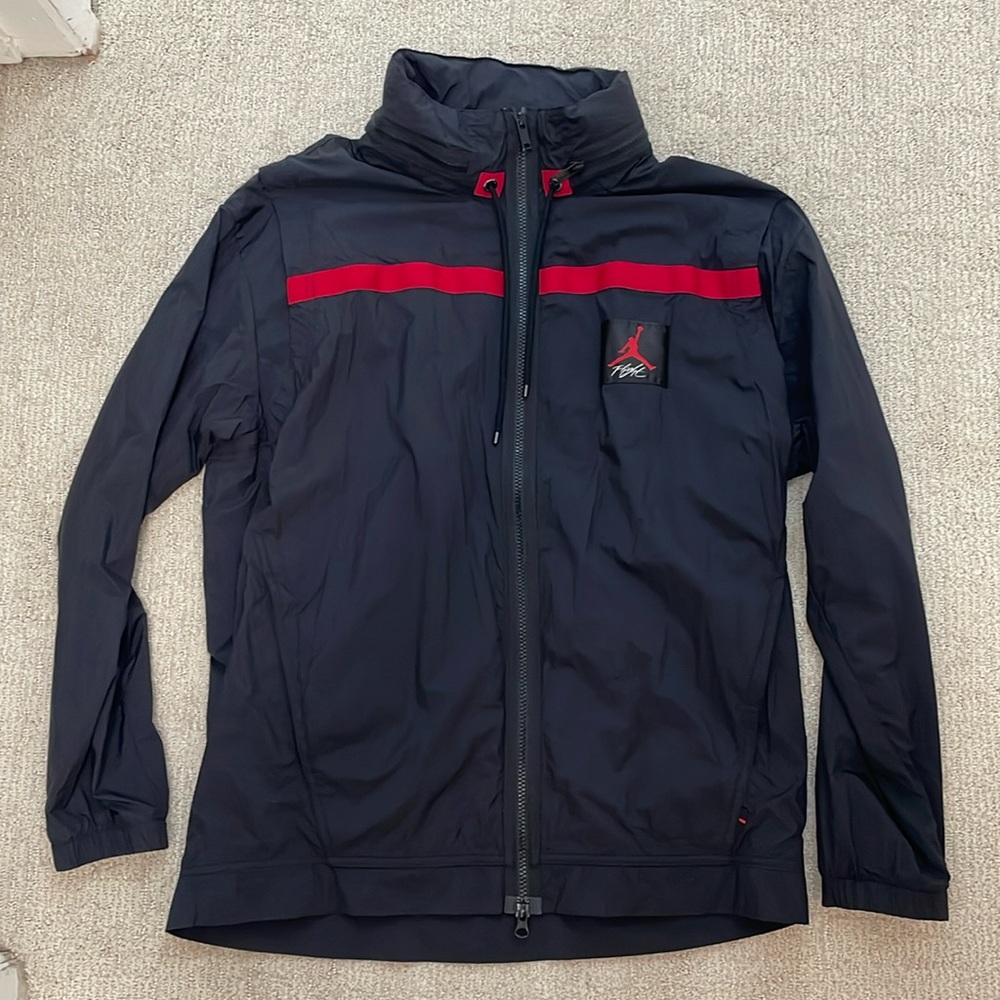 Jordan flight black and red windbreaker jacket